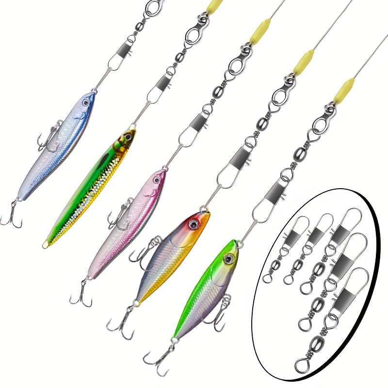 50個入り/箱 ステンレス製スイベル 釣り用コネクターピン  - Fishing Line Box のレビューと価格